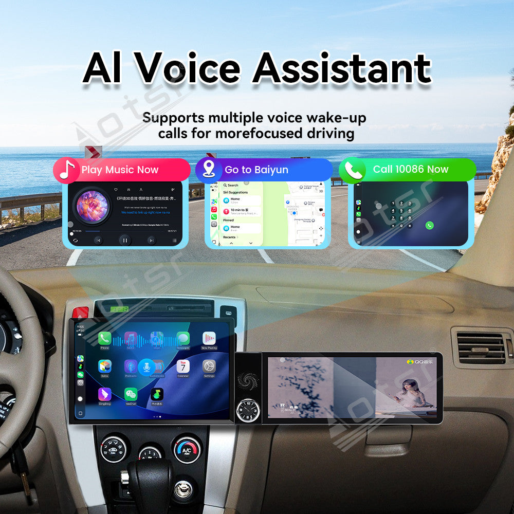 Aotsr Dual Screen 13.1 inch+12.3 inch Android 15 Carplay Car Radio for Hyundai Tucson 2006-2013 Car GPS Navigation Multimedia
