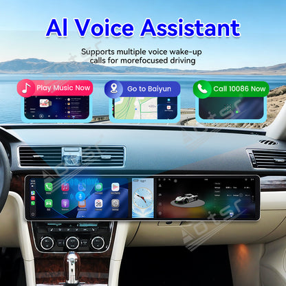 Aotsr Dual 12.3 inch Car Radio for Volkswagen Passat B7/Lingyu 2004-2011 with 7870 Octa Core Chip Ultra HD 2400*900 Touch Screen Wireless CarPlay Bluetooth 5.0 GPS Navigation 4G Network OEM Upgrade Multimedia System
