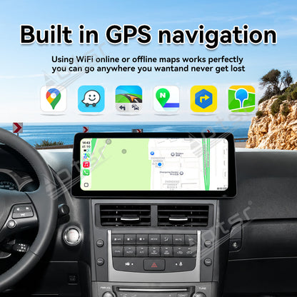 Aotsr 12.3 inch Android 15 Carplay Car Radio for Lexus GS300/350/400/430/450/460 2006-2012 Car GPS Navigation Multimedia