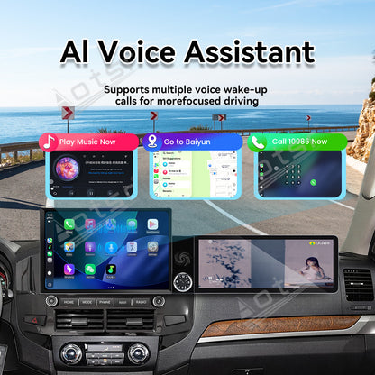 Aotsr Dual Screen 13.1 inch+12.3 inch Android 15 Carplay Car Radio for Mitsubishi Pajero 2009 Car GPS Navigation Multimedia