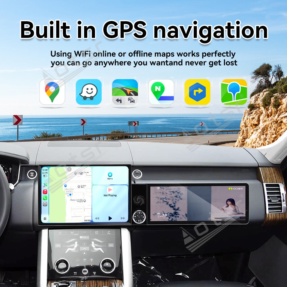 Aotsr Dual Screen 13.1 inch+12.3 inch Android 15 Carplay Car Radio for Land Rover Range Rover Executive 2018-2022 Car GPS Navigation Multimedia