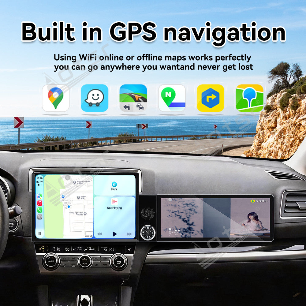 Aotsr Dual Screen 13.1 inch+12.3 inch Android 15 Carplay Car Radio for Subaru LEGACY/Subaru OUTBACK 2011-2021 Car GPS Navigation Multimedia