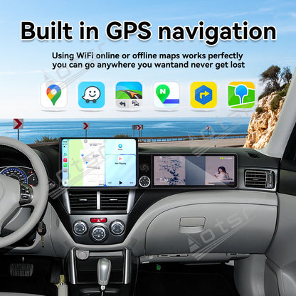 Aotsr Dual Screen 13.1 inch+12.3 inch Android 15 Carplay Car Radio for Subaru Forester 2008-2012 Car GPS Navigation Multimedia