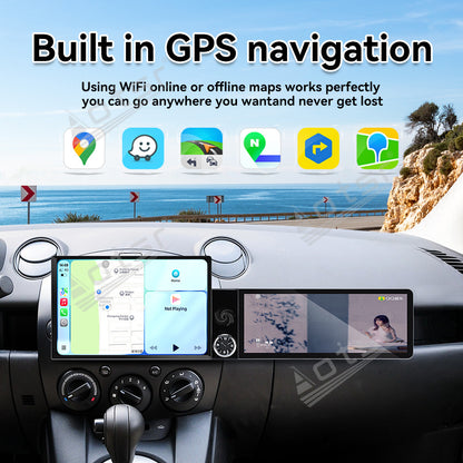 Aotsr Dual Screen 13.1 inch+12.3 inch Android 15 Carplay Car Radio for Mazda 2 2007-2014 Car GPS Navigation Multimedia