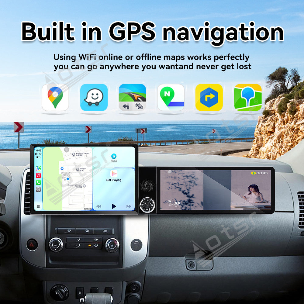 Aotsr Dual Screen 13.1 inch+12.3 inch Android 15 Carplay Car Radio for Nissan Frontier/Xterra 2009-2012 Car GPS Navigation Multimedia