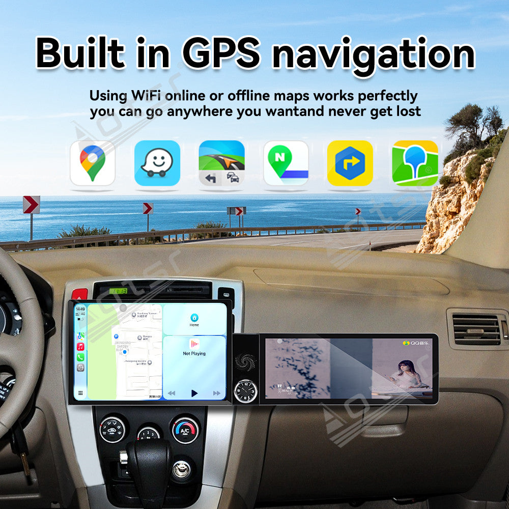 Aotsr Dual Screen 13.1 inch+12.3 inch Android 15 Carplay Car Radio for Hyundai Tucson 2006-2013 Car GPS Navigation Multimedia