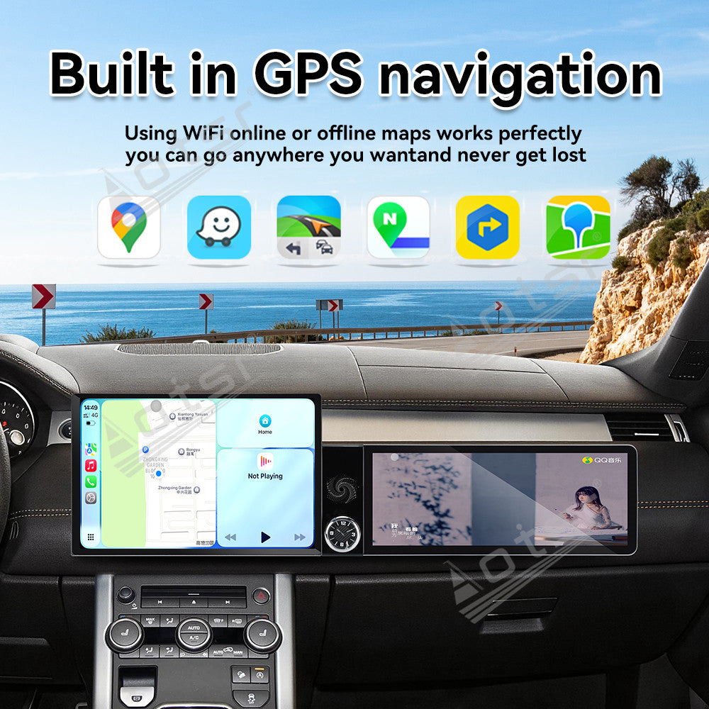 Aotsr Dual Screen 13.1 inch+12.3 inch Android 15 Carplay Car Radio for Land Rover Range Rover Evoque 2016-2018 Car GPS Navigation Multimedia