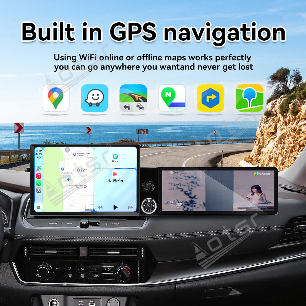 Aotsr Dual Screen 13.1 inch+12.3 inch Android 15 Carplay Car Radio for Nissan X-Trail 2021-2026 Car GPS Navigation Multimedia