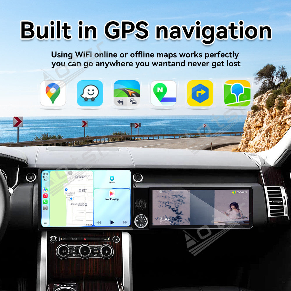 Aotsr Dual Screen 13.1 inch+12.3 inch Android 15 Carplay Car Radio for Land Rover Range Rover Executive 2017 Car GPS Navigation Multimedia