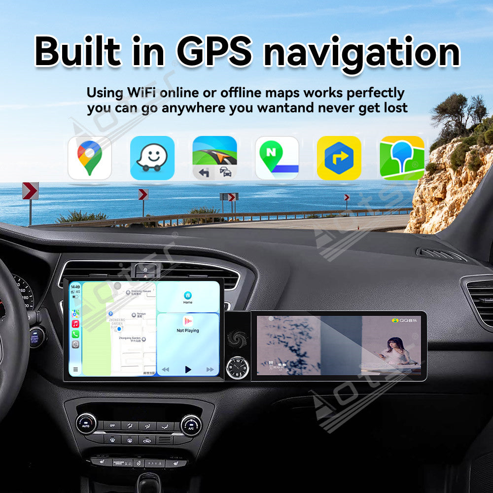 Aotsr Dual Screen 13.1 inch+12.3 inch Android 15 Carplay Car Radio for Hyundai I20 2014-2018 Car GPS Navigation Multimedia