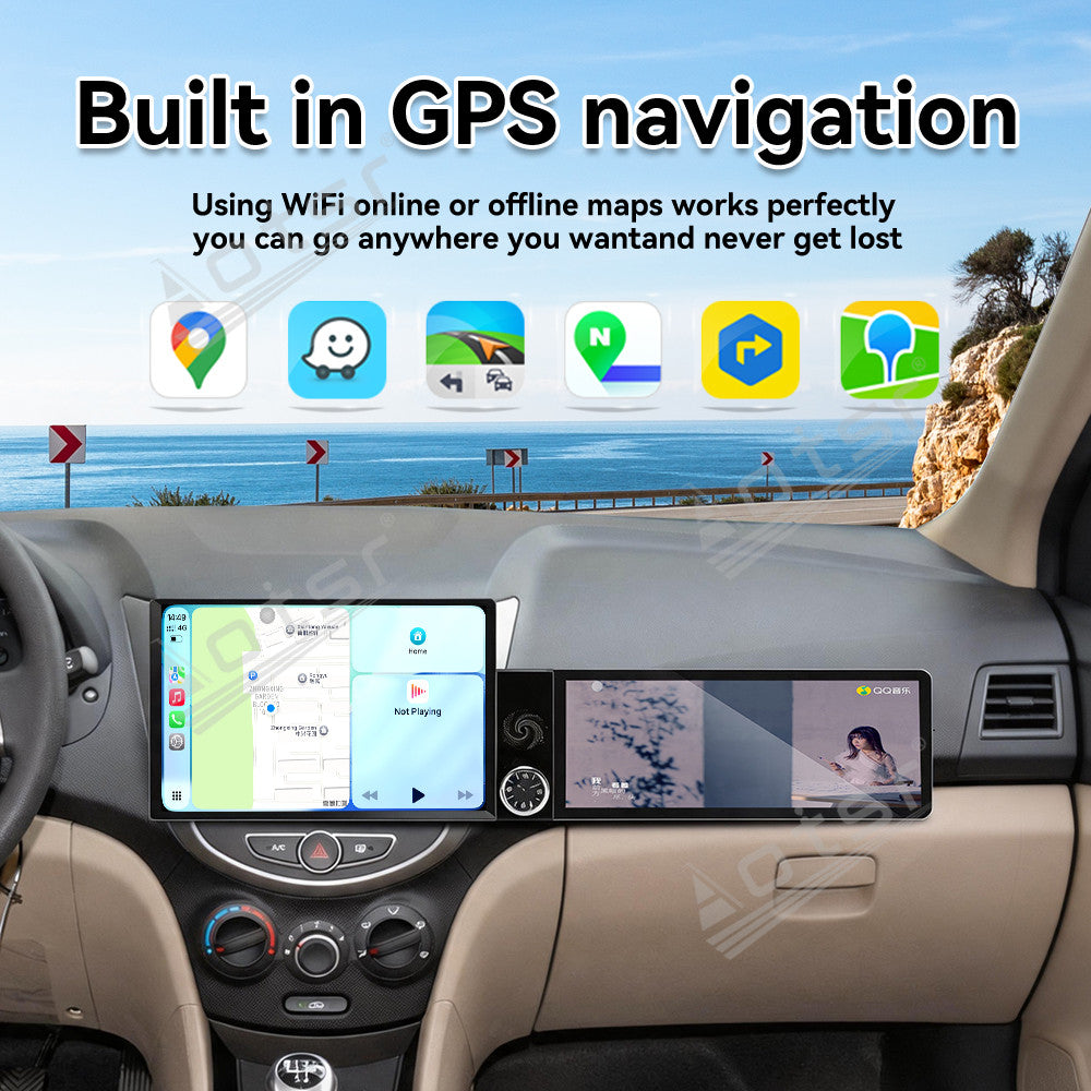 Aotsr Dual Screen 13.1 inch+12.3 inch Android 15 Carplay Car Radio for Hyundai Verna 2011-2016 Car GPS Navigation Multimedia