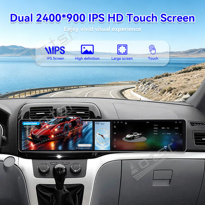 Aotsr Dual 12.3 inch Car Radio For Gonow Starry 2012-2015 with 7870 Octa Core Chip Ultra HD 2400*900 Touch Screen Wireless CarPlay Bluetooth 5.0 GPS Navigation