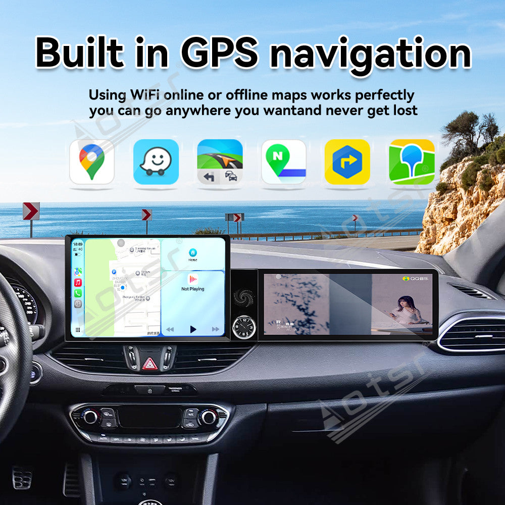 Aotsr Dual Screen 13.1 inch+12.3 inch Android 15 Carplay Car Radio for Hyundai I30 2017-2018 Car GPS Navigation Multimedia