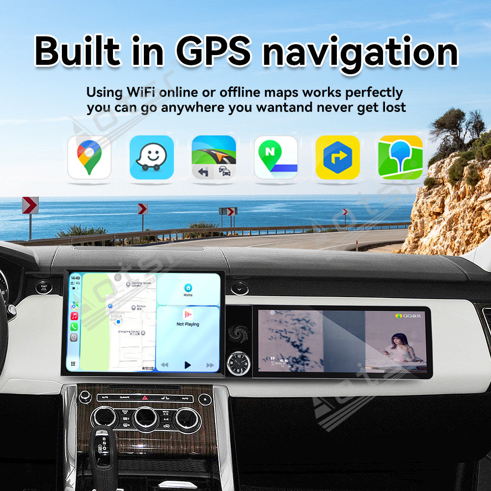 Aotsr Dual Screen 13.1 inch+12.3 inch Android 15 Carplay Car Radio for Land Rover Range Rover Sport 2014-2015 Car GPS Navigation Multimedia