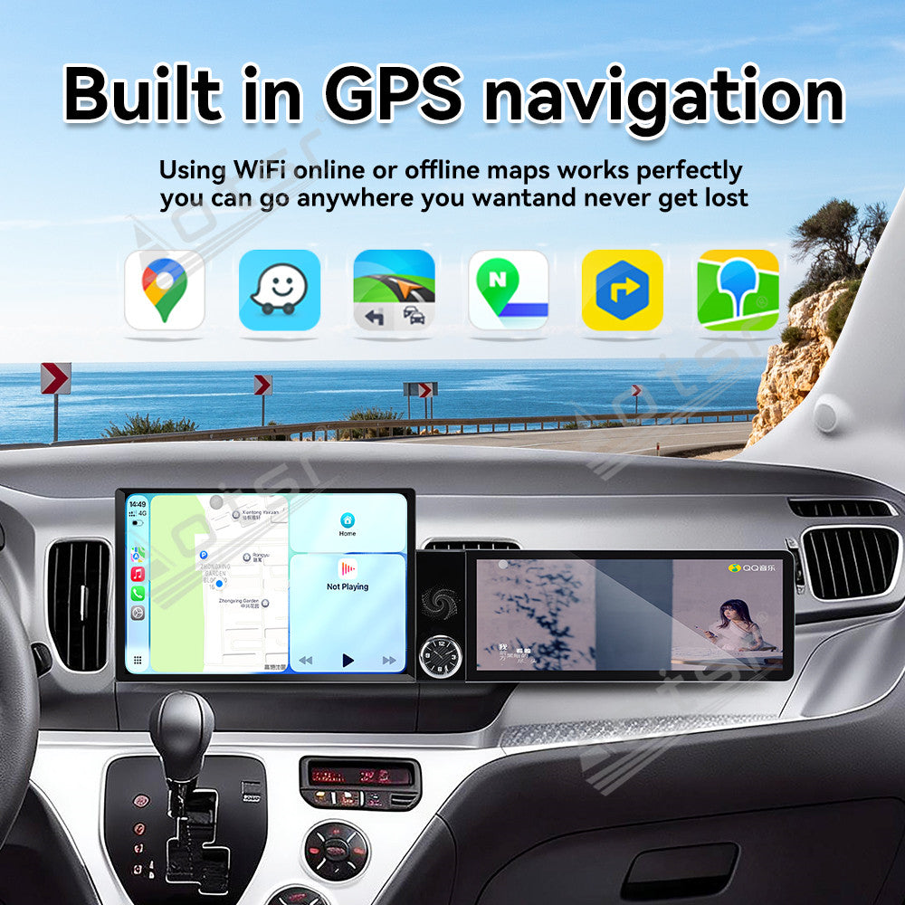 Aotsr Dual Screen 13.1 inch+12.3 inch Android 15 Carplay Car Radio for KIA Ray 2011-2017 Car GPS Navigation Multimedia