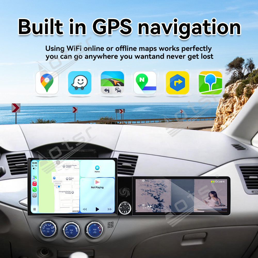 Aotsr Dual Screen 13.1 inch+12.3 inch Android 15 Carplay Car Radio for Mitsubishi Zinger 2015-2026 Car GPS Navigation Multimedia