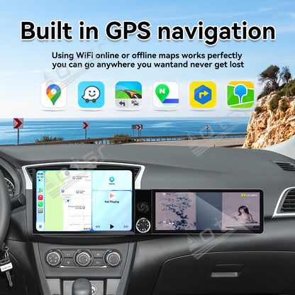 Aotsr Dual Screen 13.1 inch+12.3 inch Android 15 Carplay Car Radio for Nissan Sylphy 2020-2025 Car GPS Navigation Multimedia