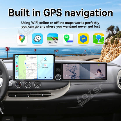 Aotsr Dual Screen 13.1 inch+12.3 inch Android 15 Carplay Car Radio for Wuling Bingo 2023-2026 Car GPS Navigation Multimedia