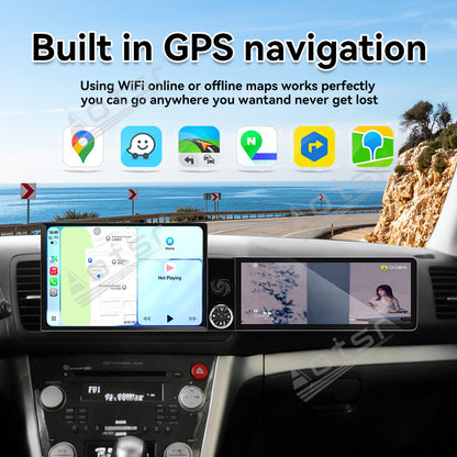 Aotsr Dual Screen 13.1 inch+12.3 inch Android 15 Carplay Car Radio for Subaru Legacy/Outback 2004-2009 Car GPS Navigation Multimedia