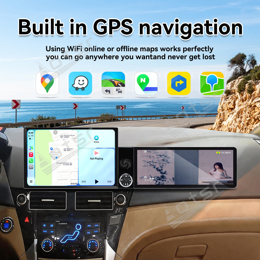 Aotsr Dual Screen 13.1 inch+12.3 inch Android 15 Carplay Car Radio for Hyundai Sonata 2011-2015 Car GPS Navigation Multimedia