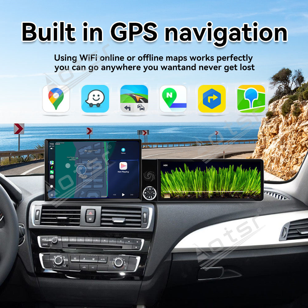 Aotsr Dual Screen 13.1 inch+12.3 inch Android 15 Carplay Car Radio for BMW 1 Series 2013-2017 Car GPS Navigation Multimedia