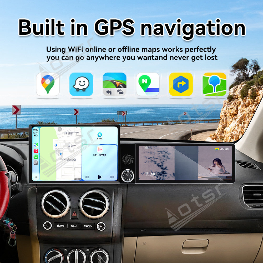 Aotsr Dual Screen 13.1 inch+12.3 inch Android 15 Carplay Car Radio for Nissan Qashqai 2008-2015 Car GPS Navigation Multimedia