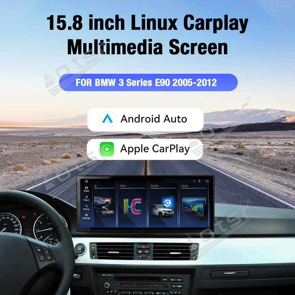 Aotsr 15.8 inch Linux Carplay Screen for BMW 3 Series£¨E90£©2005-2012 IPS Touch Stereo Unit Multi Storage 4G DSP BT5.0 GPS