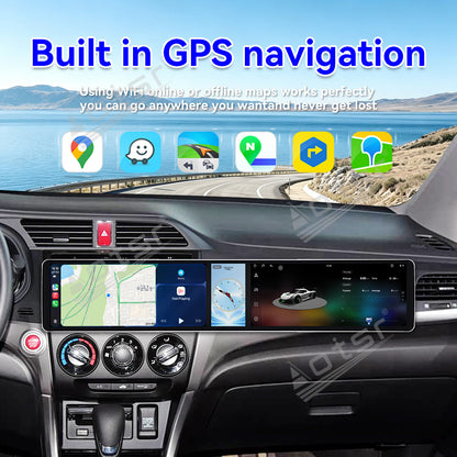 Aotsr Dual 12.3 inch Car Radio for Honda CRIDER 2013-2016 with 7870 Octa Core Chip, Ultra HD 2400*900 Touch Screen, Wireless CarPlay, Bluetooth 5.0, GPS Navigation, 4G Network, OEM Upgrade Multimedia System
