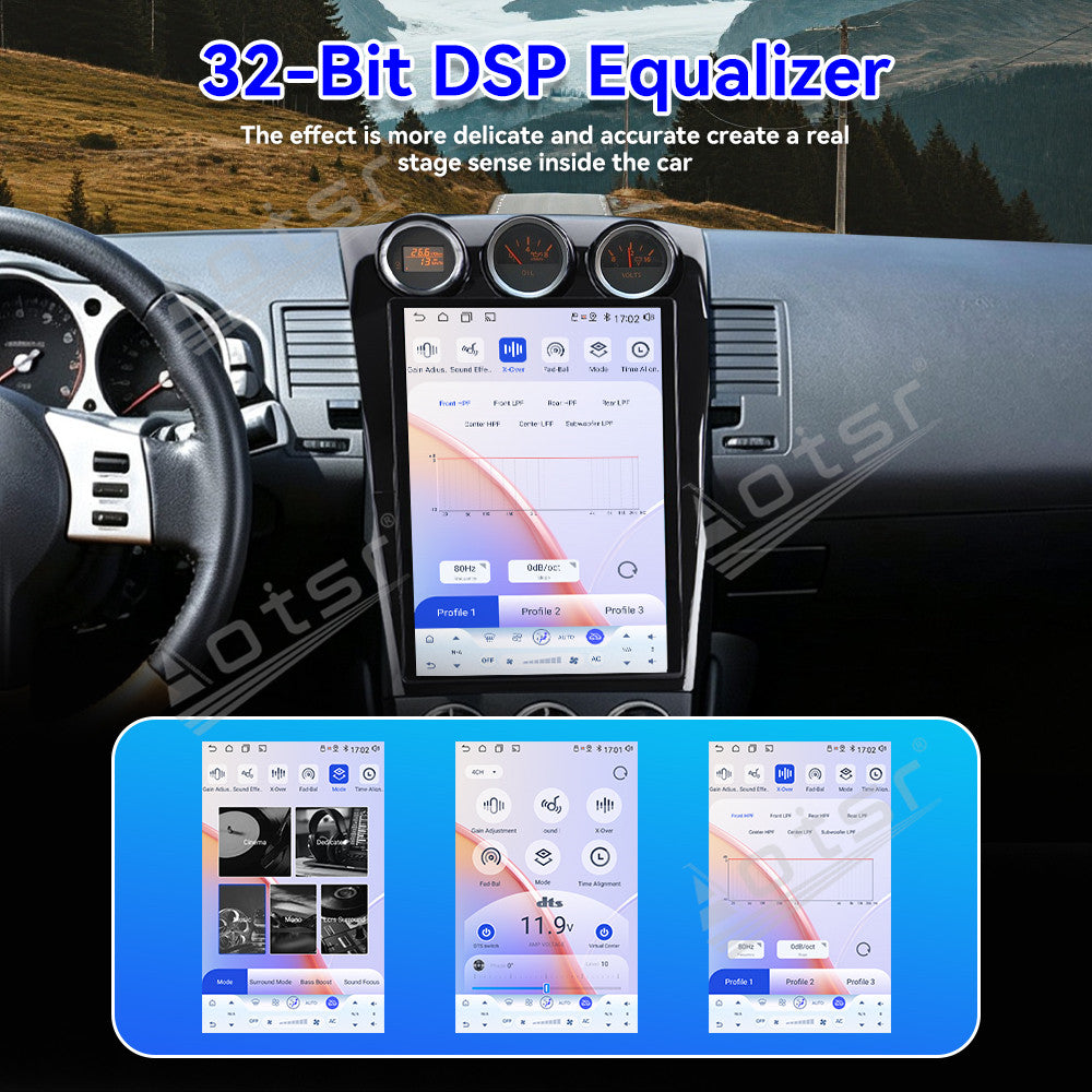 Aotsr 14.5 inch Car Radio for Nissan 350Z 2002-2008 Latest UI Interface Android 15 CarPlay GPS Navigation Multimedia Player Head Unit