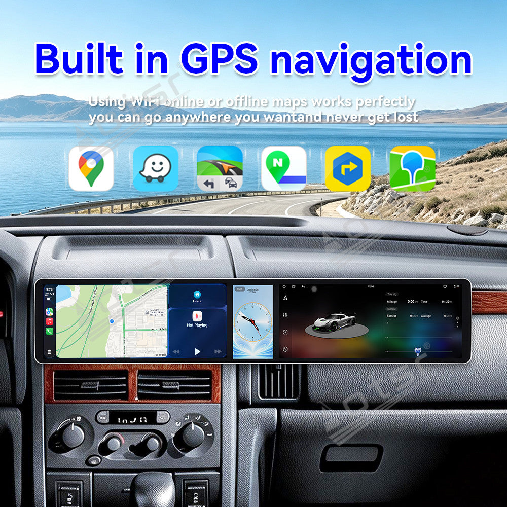 Aotsr Dual 12.3 inch Car Radio For Jeep 2/Grand Cherokee 1998-2005 with 7870 Octa Core Chip Ultra HD 2400*900 Touch Screen Wireless CarPlay Bluetooth 5.0 GPS Navigation