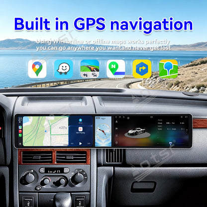 Aotsr Dual 12.3 inch Car Radio For Jeep 2/Grand Cherokee 1998-2005 with 7870 Octa Core Chip Ultra HD 2400*900 Touch Screen Wireless CarPlay Bluetooth 5.0 GPS Navigation