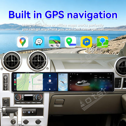 Aotsr Dual 12.3 inch Car Radio For Hummer H2 2002-2007 with 7870 Octa Core Chip Ultra HD 2400*900 Touch Screen Wireless CarPlay Bluetooth 5.0 GPS Navigation