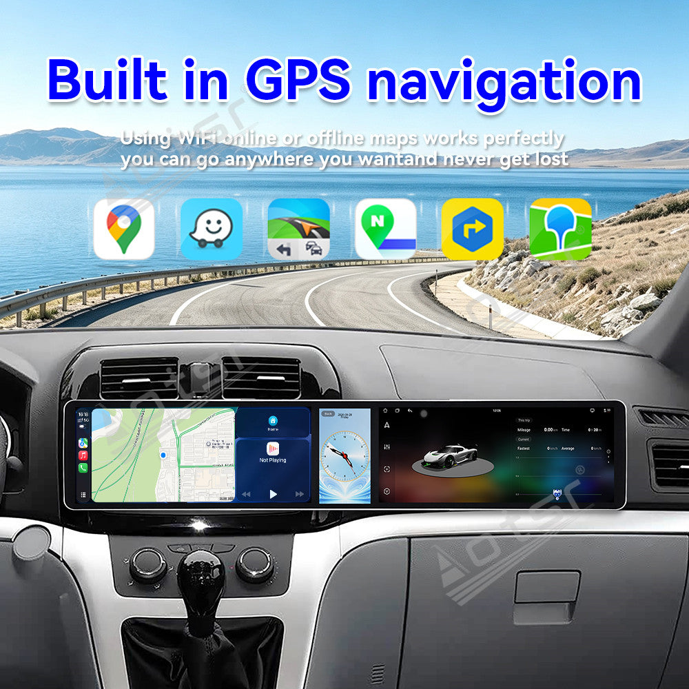 Aotsr Dual 12.3 inch Car Radio For Gonow Starry 2012-2015 with 7870 Octa Core Chip Ultra HD 2400*900 Touch Screen Wireless CarPlay Bluetooth 5.0 GPS Navigation