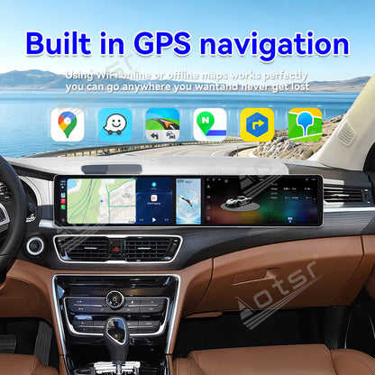 Aotsr Dual 12.3 inch Car Radio For Geely Borui 2017-2018 with 7870 Octa Core Chip Ultra HD 2400*900 Touch Screen Wireless CarPlay Bluetooth 5.0 GPS Navigation