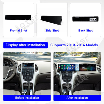 Aotsr Dual 12.3 inch Car Radio for Buick EXCELLE/ASTR 2010-2014 with 7870 Octa Core Chip Ultra HD 2400*900 Touch Screen Wireless CarPlay Bluetooth 5.0 GPS Navigation 4G Network OEM Upgrade Multimedia System