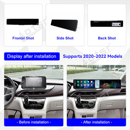 Aotsr Dual 12.3 inch Car Radio for Buick GL8 2020-2022 with 7870 Octa Core Chip Ultra HD 2400*900 Touch Screen Wireless CarPlay Bluetooth 5.0 GPS Navigation 4G Network OEM Upgrade Multimedia System