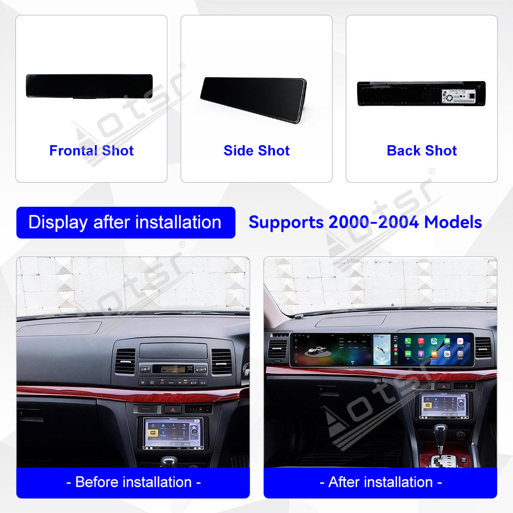 Aotsr Dual 12.3 inch Car Radio for Toyota Mark2 2000-2004 with 7870 Octa Core Chip Ultra HD 2400*900 Touch Screen Wireless CarPlay Bluetooth 5.0 GPS Navigation