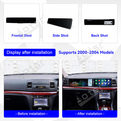 Aotsr Dual 12.3 inch Car Radio for Toyota Mark2 2000-2004 with 7870 Octa Core Chip Ultra HD 2400*900 Touch Screen Wireless CarPlay Bluetooth 5.0 GPS Navigation