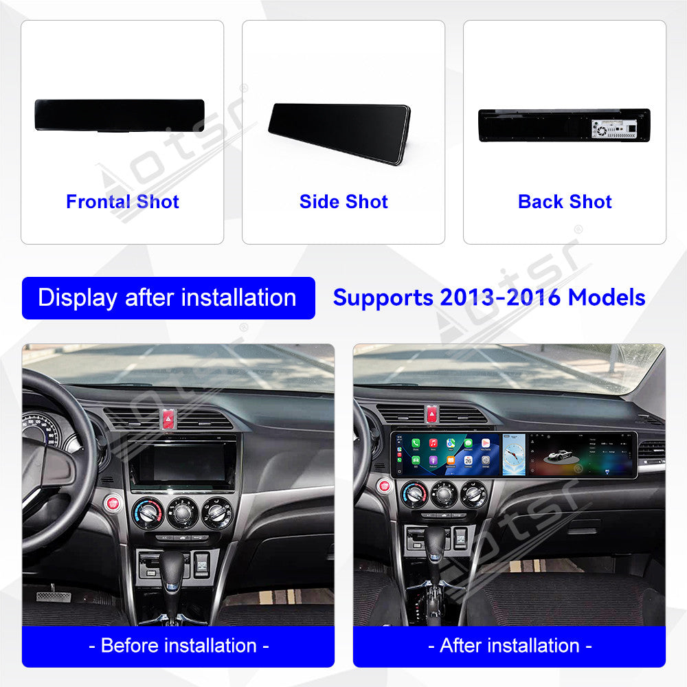 Aotsr Dual 12.3 inch Car Radio for Honda CRIDER 2013-2016 with 7870 Octa Core Chip, Ultra HD 2400*900 Touch Screen, Wireless CarPlay, Bluetooth 5.0, GPS Navigation, 4G Network, OEM Upgrade Multimedia System