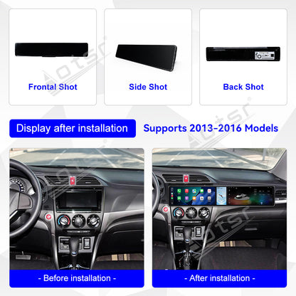 Aotsr Dual 12.3 inch Car Radio for Honda CRIDER 2013-2016 with 7870 Octa Core Chip, Ultra HD 2400*900 Touch Screen, Wireless CarPlay, Bluetooth 5.0, GPS Navigation, 4G Network, OEM Upgrade Multimedia System