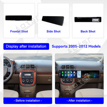 Aotsr Dual 12.3 inch Car Radio for Buick GL8 2005-2012 with 7870 Octa Core Chip Ultra HD 2400*900 Touch Screen Wireless CarPlay Bluetooth 5.0 GPS Navigation 4G Network OEM Upgrade Multimedia System