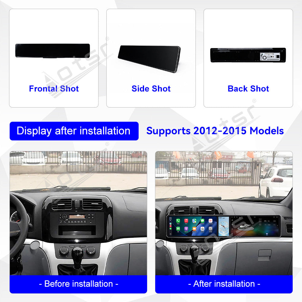 Aotsr Dual 12.3 inch Car Radio For Gonow Starry 2012-2015 with 7870 Octa Core Chip Ultra HD 2400*900 Touch Screen Wireless CarPlay Bluetooth 5.0 GPS Navigation