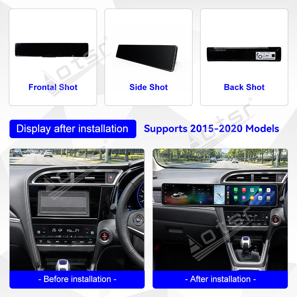 Aotsr Dual 12.3 inch Car Radio for Honda Shuttle 2015-2020 with 7870 Octa Core Chip, Ultra HD 2400*900 Touch Screen, Wireless CarPlay, Bluetooth 5.0, GPS Navigation, 4G Network, OEM Upgrade Multimedia System