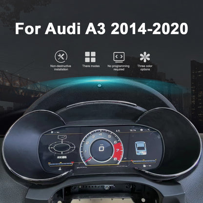 Aotsr  Screen For Audi A3 2014-2020 LCD Digital Cluster  Virtual Cockpit Speedometer Dashboard LCD Screen Instrument Panel Part