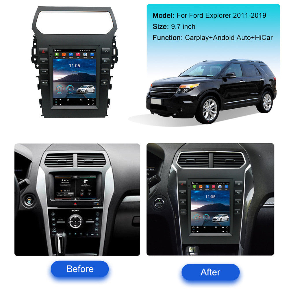 9.7 inch Tesla Screen For Ford Explorer 2011-2019 Android 13.0 Car Radio Player GPS Navi Auto Stereo Multimedia Video DSP Carplay 4G SIM