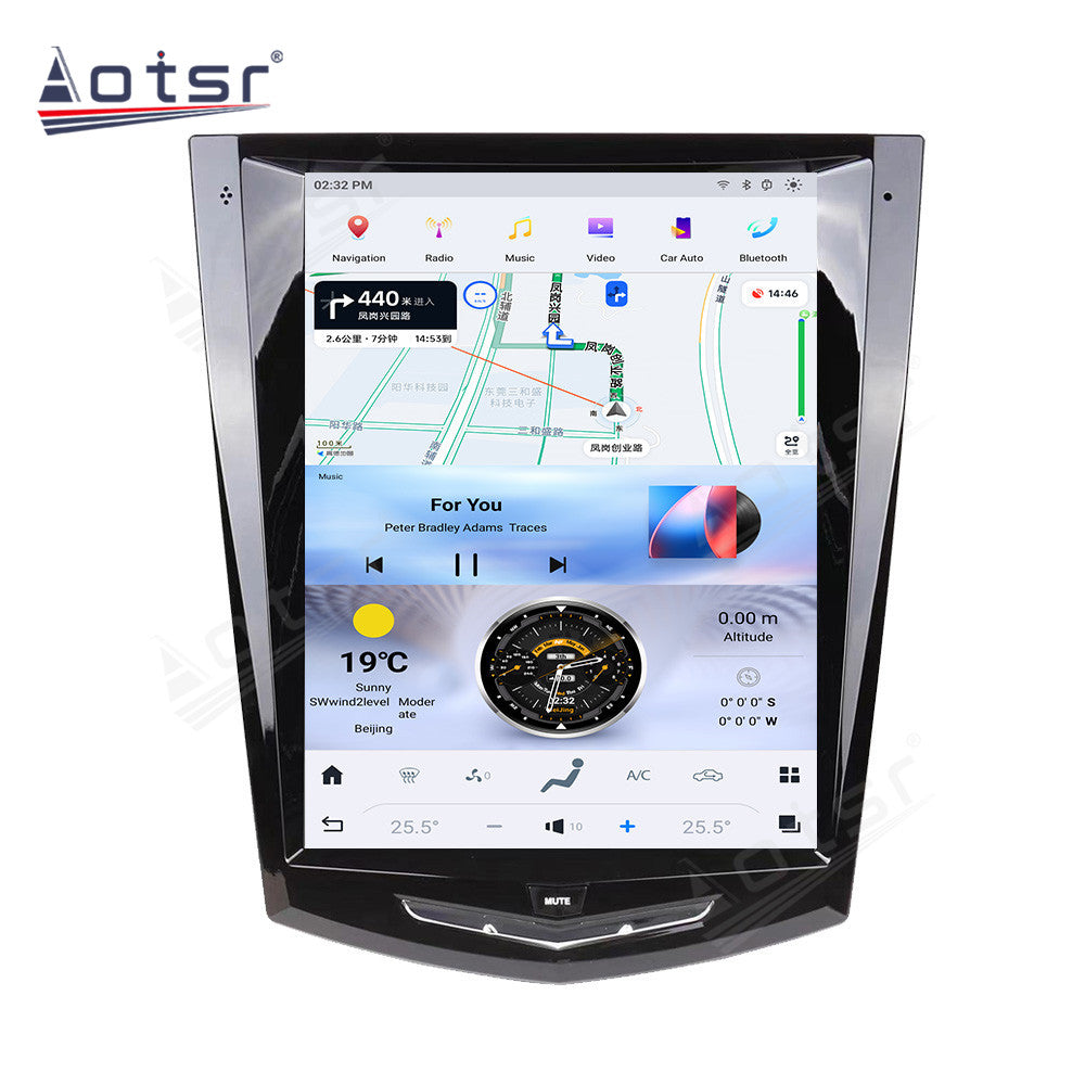 10.5 Inch Tesla Screen For  Cadillac ATS CTS SRX Escalade 2013-2018 with wireless charging Android 13.0 Car Radio Player GPS Navi Auto Stereo Multimedia Video DSP Carplay 4G SIM