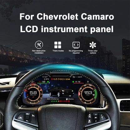 Aotsr  Screen For Chevrolet  Camaro LCD 2010-2015 with Carplay LCD Digital Cluster  Virtual Cockpit Speedometer Dashboard LCD Screen Instrument Panel Part