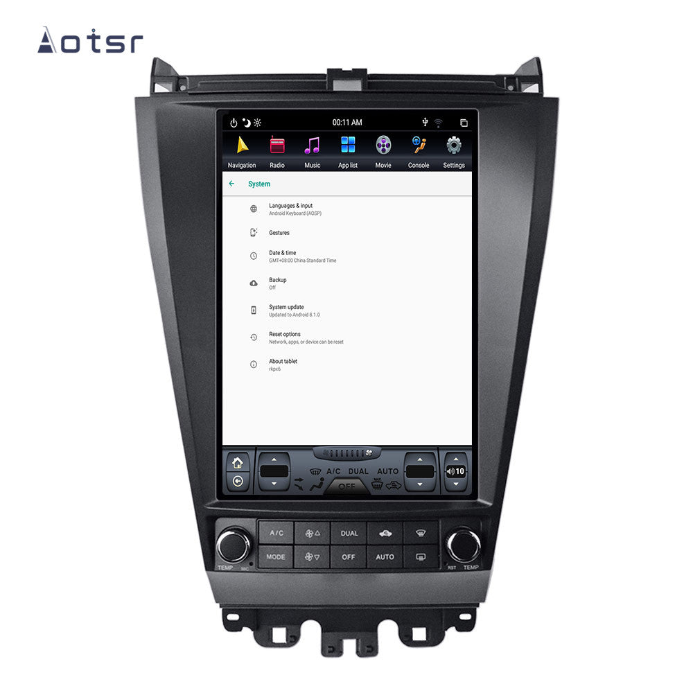 For Honda Accord 12.1 Inch Tesla-style Carplay Screens (2003-2007)