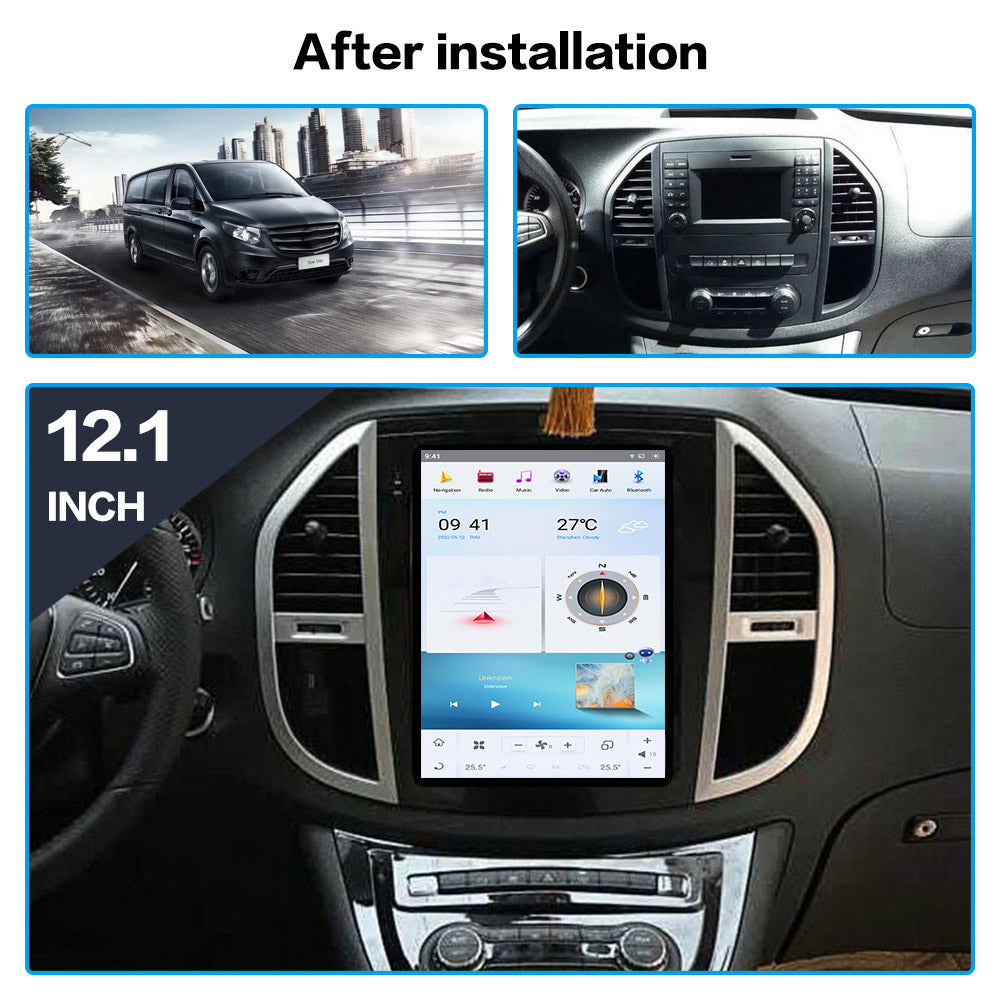 For Mercedes Benz Vito 12.1 Inch Tesla-style Carplay Screens (2016-2019)