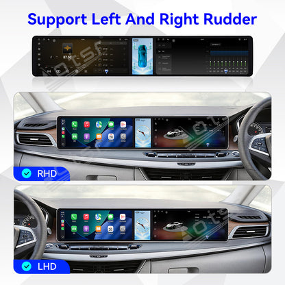 Aotsr Dual 12.3 inch Car Radio For Geely Jiaji/Maple 80V 2017-2022 with 7870 Octa Core Chip Ultra HD 2400*900 Touch Screen Wireless CarPlay Bluetooth 5.0 GPS Navigation